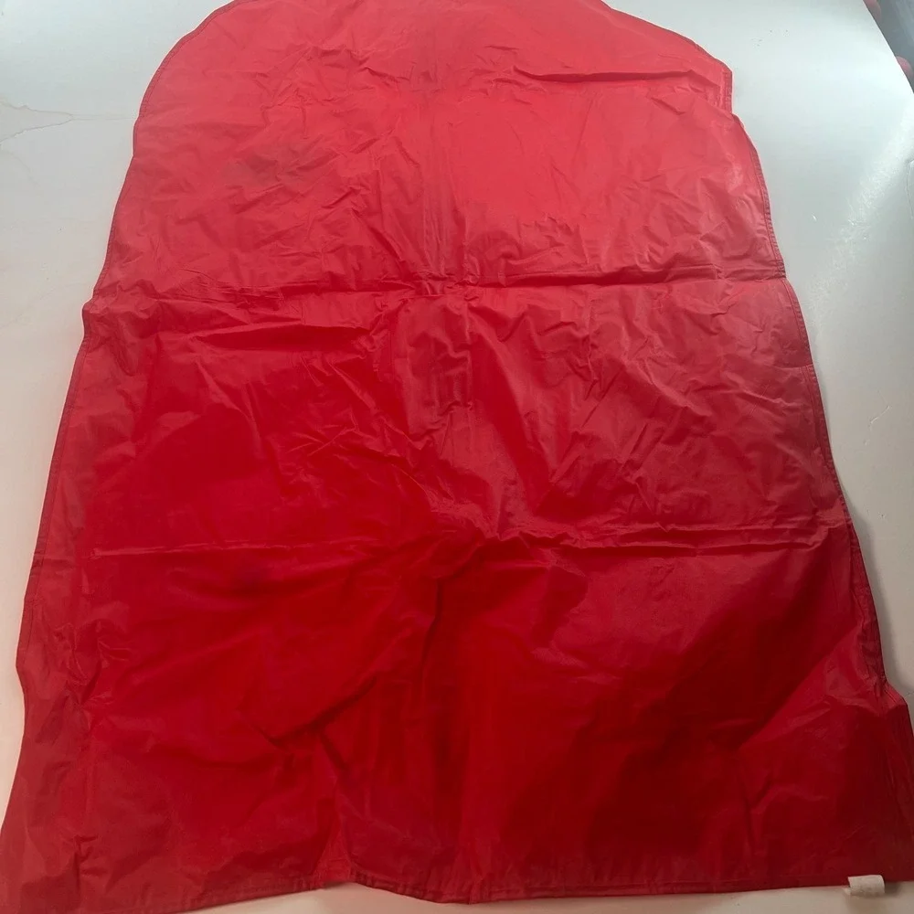 Saks Fifth Avenue Red Garment Bag Suit Dress Cover‎ with Zipper Name Card